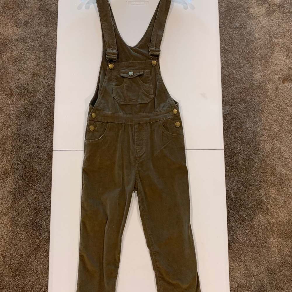 Brown corduroy pant overalls